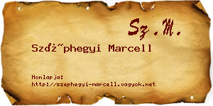 Széphegyi Marcell névjegykártya