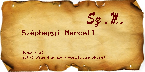 Széphegyi Marcell névjegykártya