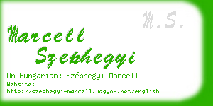 marcell szephegyi business card